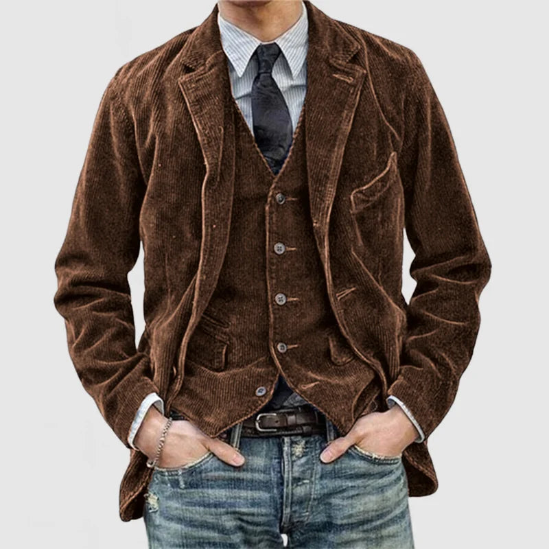 StijlMeester - Herenblazer en Vest van Cordstof