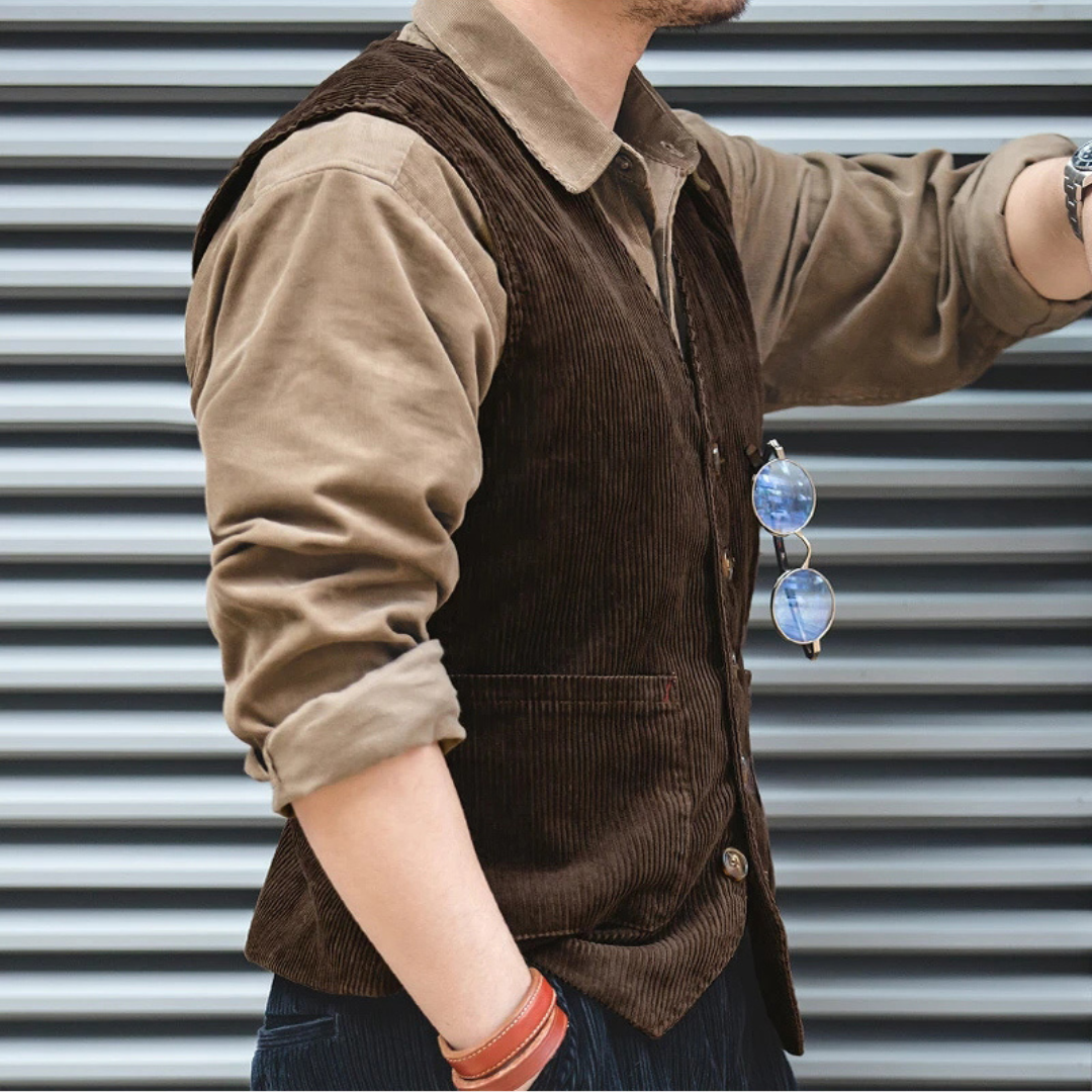 StijlMeester - Herenblazer en Vest van Cordstof