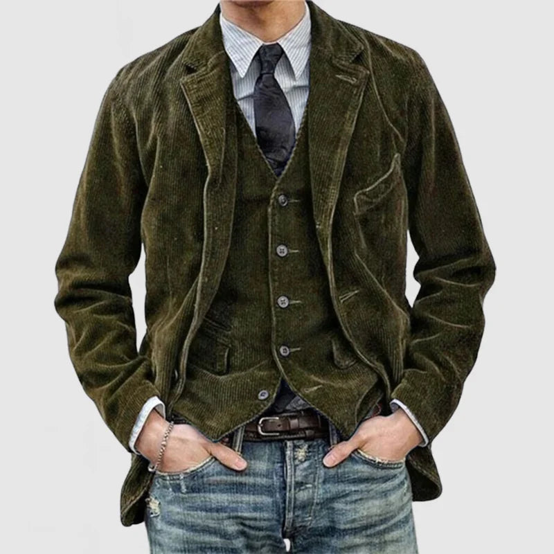 StijlMeester - Herenblazer en Vest van Cordstof