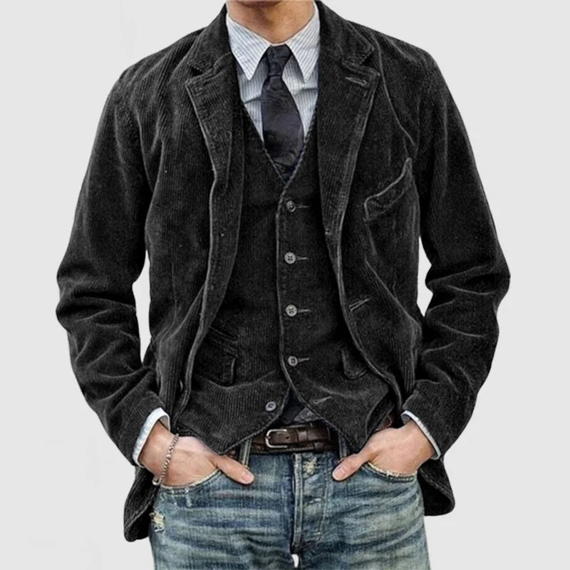 StijlMeester - Herenblazer en Vest van Cordstof