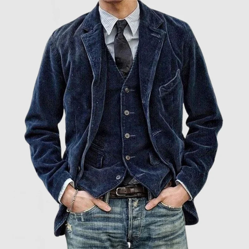 StijlMeester - Herenblazer en Vest van Cordstof