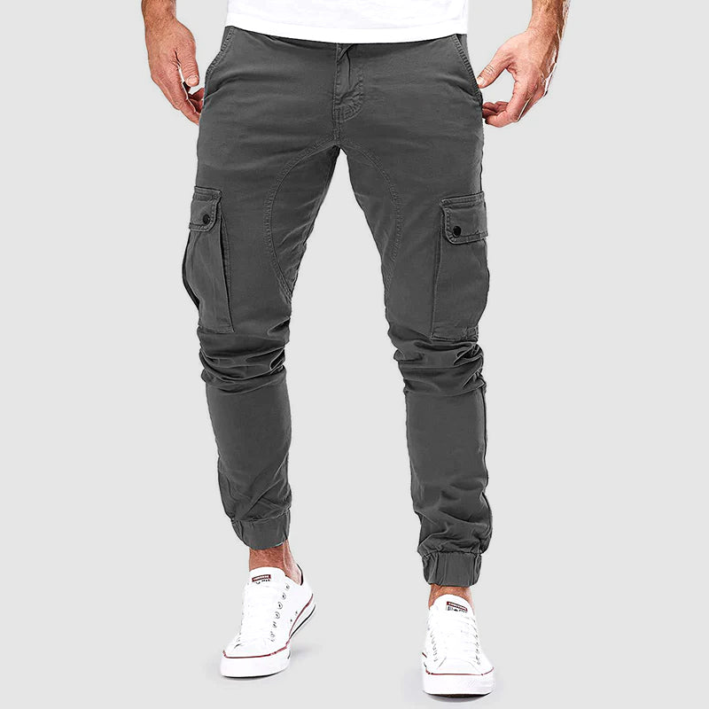 Wilson | Herfstige Slim Fit Cargo Broek