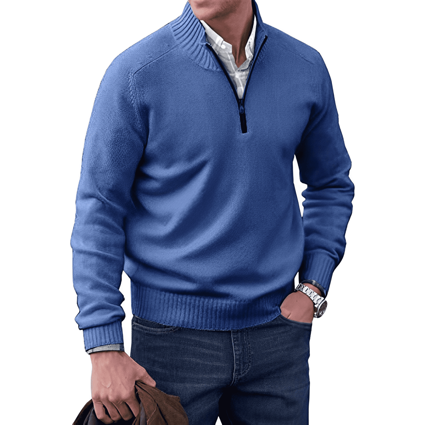 Lucas Kasjmier Luxe Rits-Trui