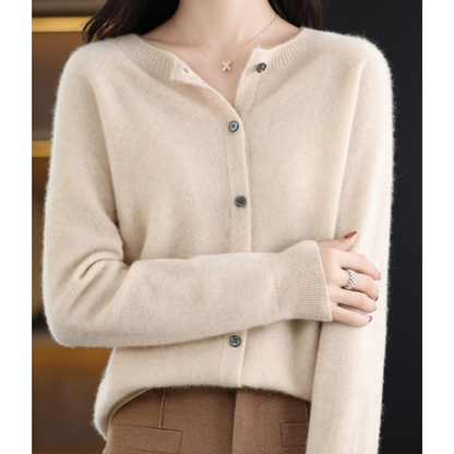 Amara – Luxe Merino Wol Cardigan voor Dames