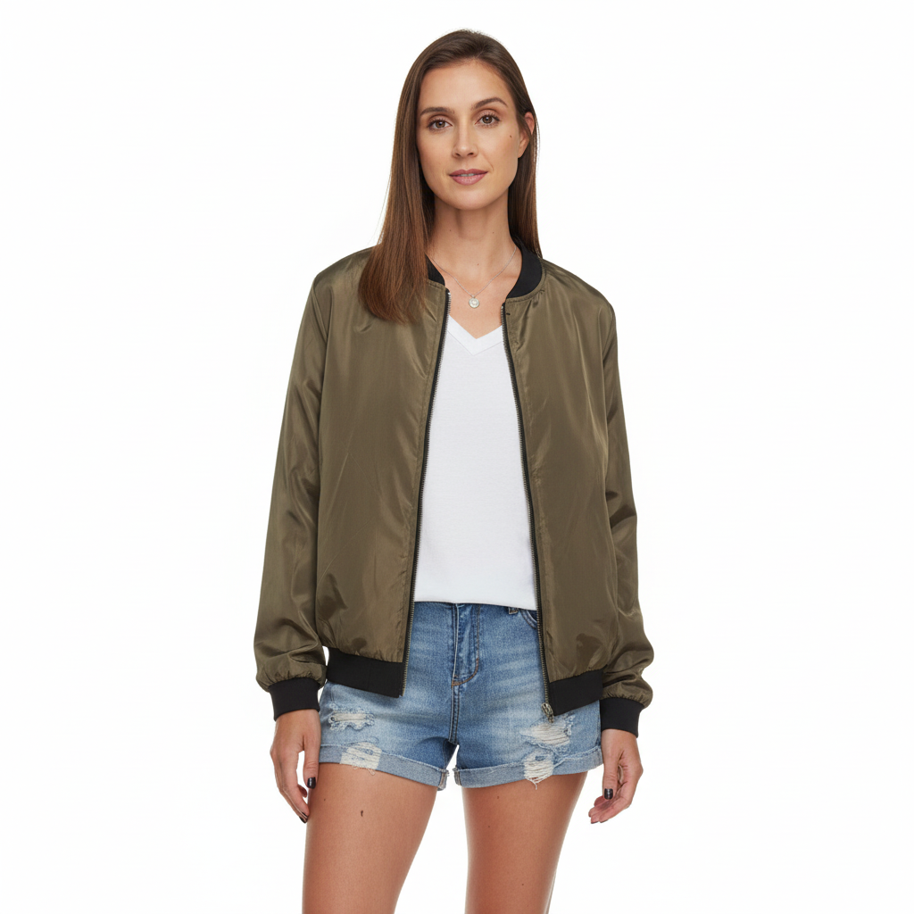 Modecca Dames Bomberjack – Kort, Stijlvol & Veelzijdig