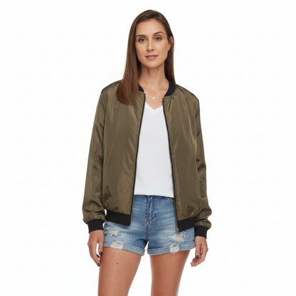 Modecca Dames Bomberjack – Kort, Stijlvol & Veelzijdig