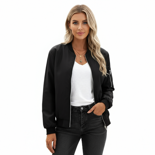 Modecca Dames Bomberjack – Kort, Stijlvol & Veelzijdig