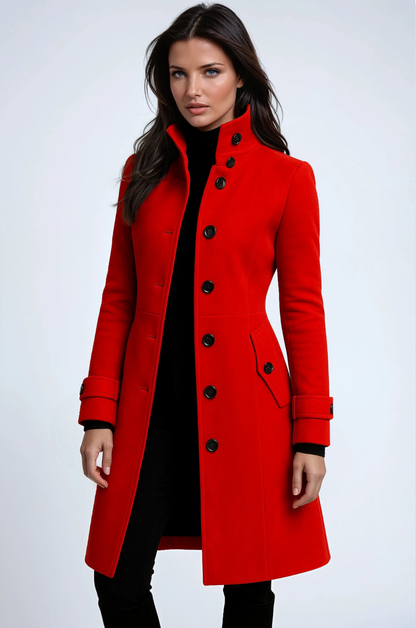 Saffron – Trench Winterjas met Hoge Kraag voor Dames