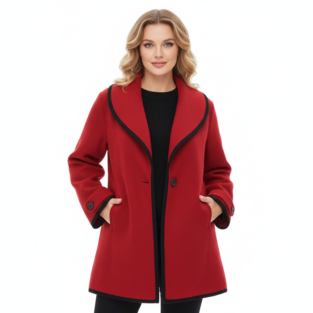 Noelle – Luxe Fleece Jas met Wolmix voor Dames