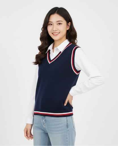 Elowen – Sportieve V-hals Sweater Vest voor Dames