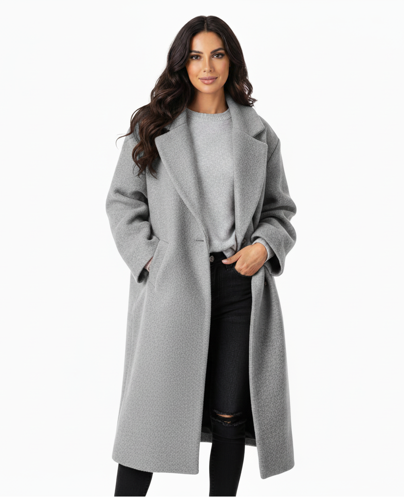 Seraphine – Lange Warme Trenchcoat voor Dames