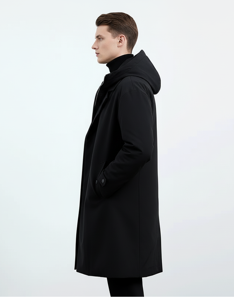 Modecca Heren Trench Puffer Jas – Waterdicht & Warm