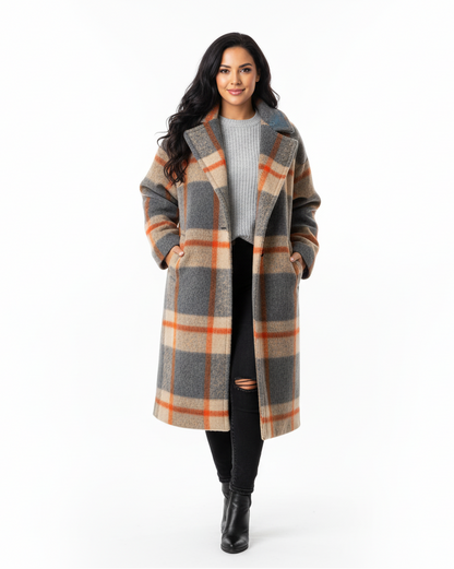 Seraphine – Lange Warme Trenchcoat voor Dames