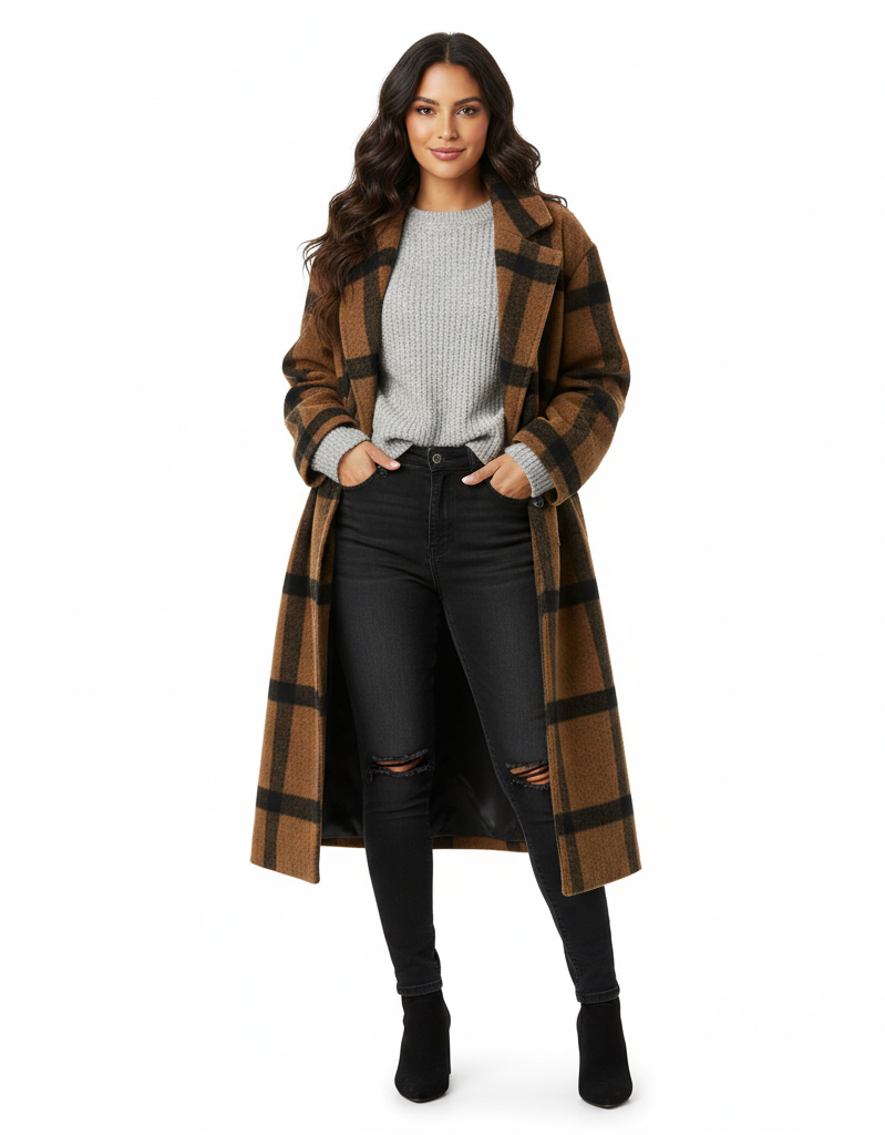 Seraphine – Lange Warme Trenchcoat voor Dames