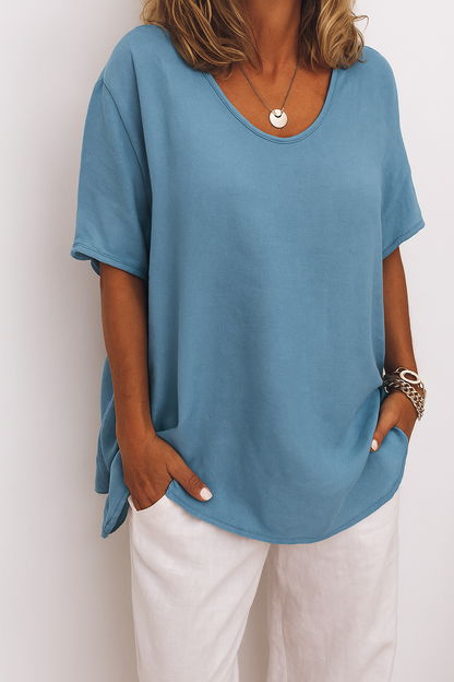 Solenne – Linnen T-Shirt voor Dames