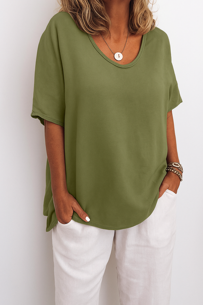 Solenne – Linnen T-Shirt voor Dames