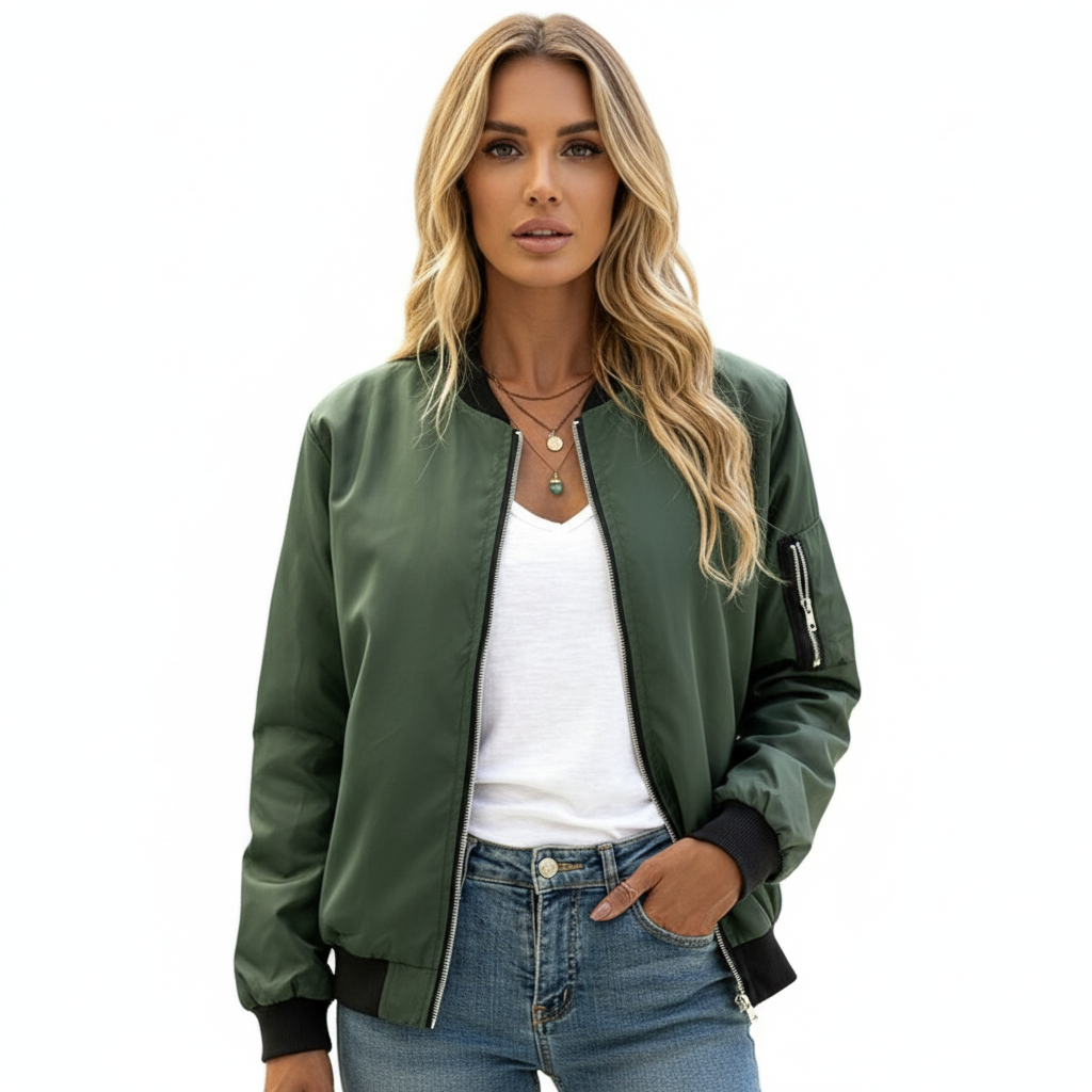 Modecca Dames Bomberjack – Kort, Stijlvol & Veelzijdig