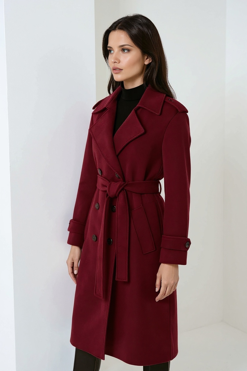 Crimson – Burgundy Winterjas voor Dames