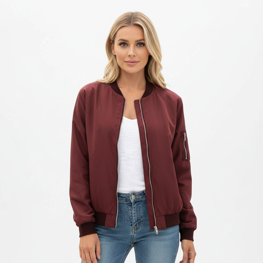 Modecca Dames Bomberjack – Kort, Stijlvol & Veelzijdig