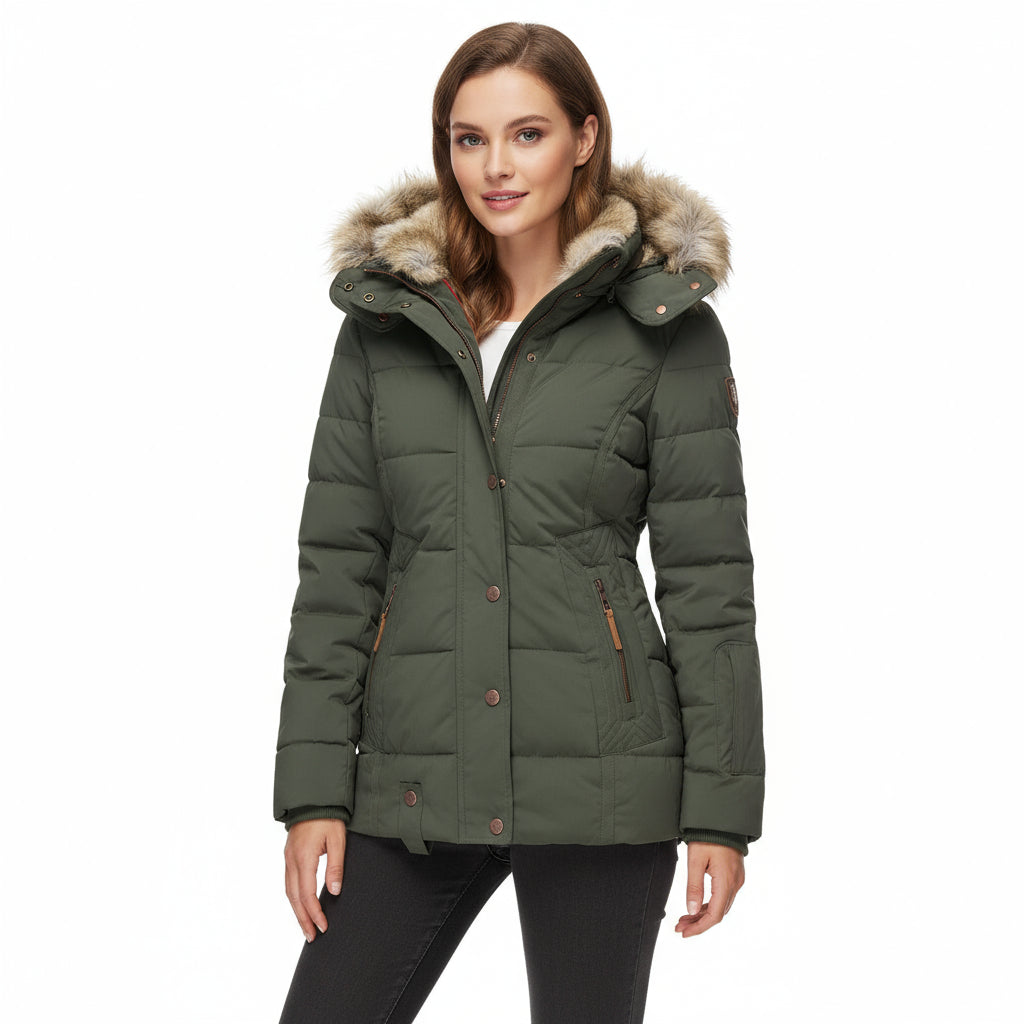 Modecca “Celeste” Dames Puffer Jas – Warmte, Stijl en Zelfvertrouwen
