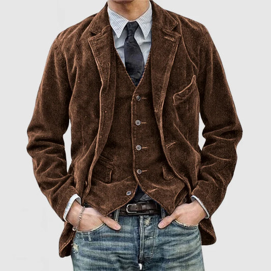StijlMeester - Herenblazer en Vest van Cordstof